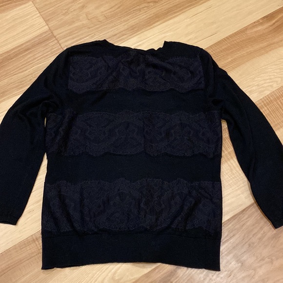 Black Cardigan with Lace KNITTED AND KNOTTED - Picture 12 of 14